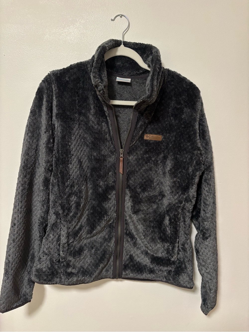 Columbia Women's Charcoal Plush Full-Zip Teddy Jacket